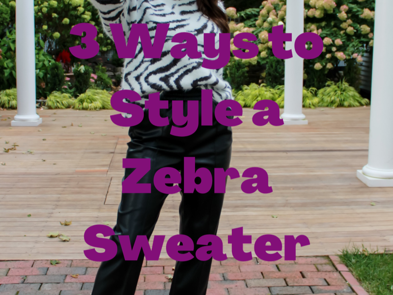 3 ways to style a zebra print sweater