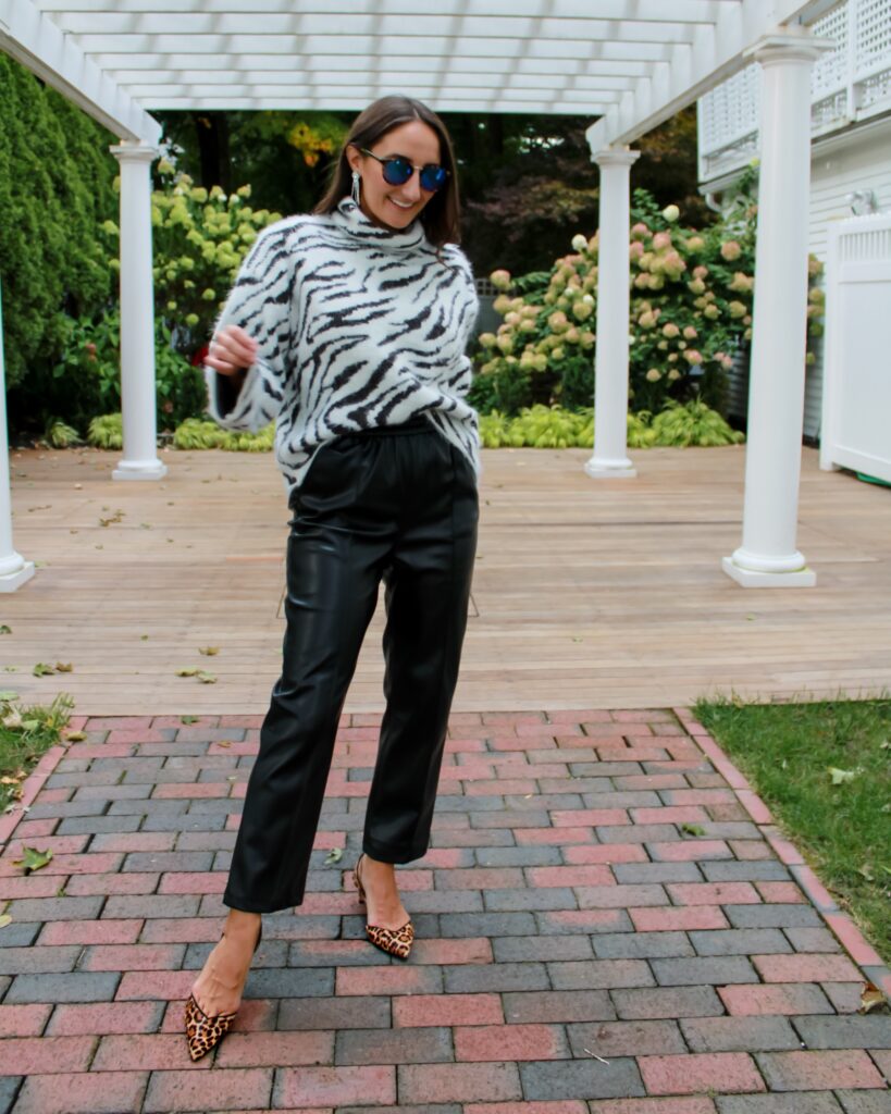 How to style my favorite faux leather pants! I have this style in